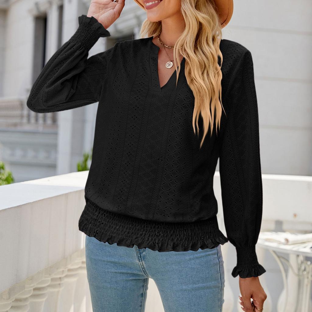 T Shirts Long Sleeve V Neck Tees For Women Fashion Tops Lightweight Soft Casual  Shirt