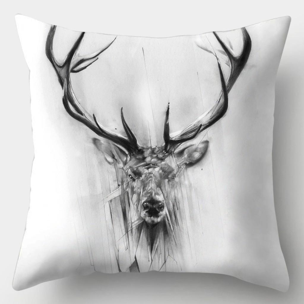 Black and White Series Pillowcase Sofa Simple Home Style Cushion Cover Bedroom Living Room