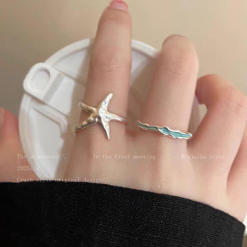 Exclusive Design Adjustable Star-shaped Opening Ring for Female Index Finger. High-end Accessory for The Finger.
