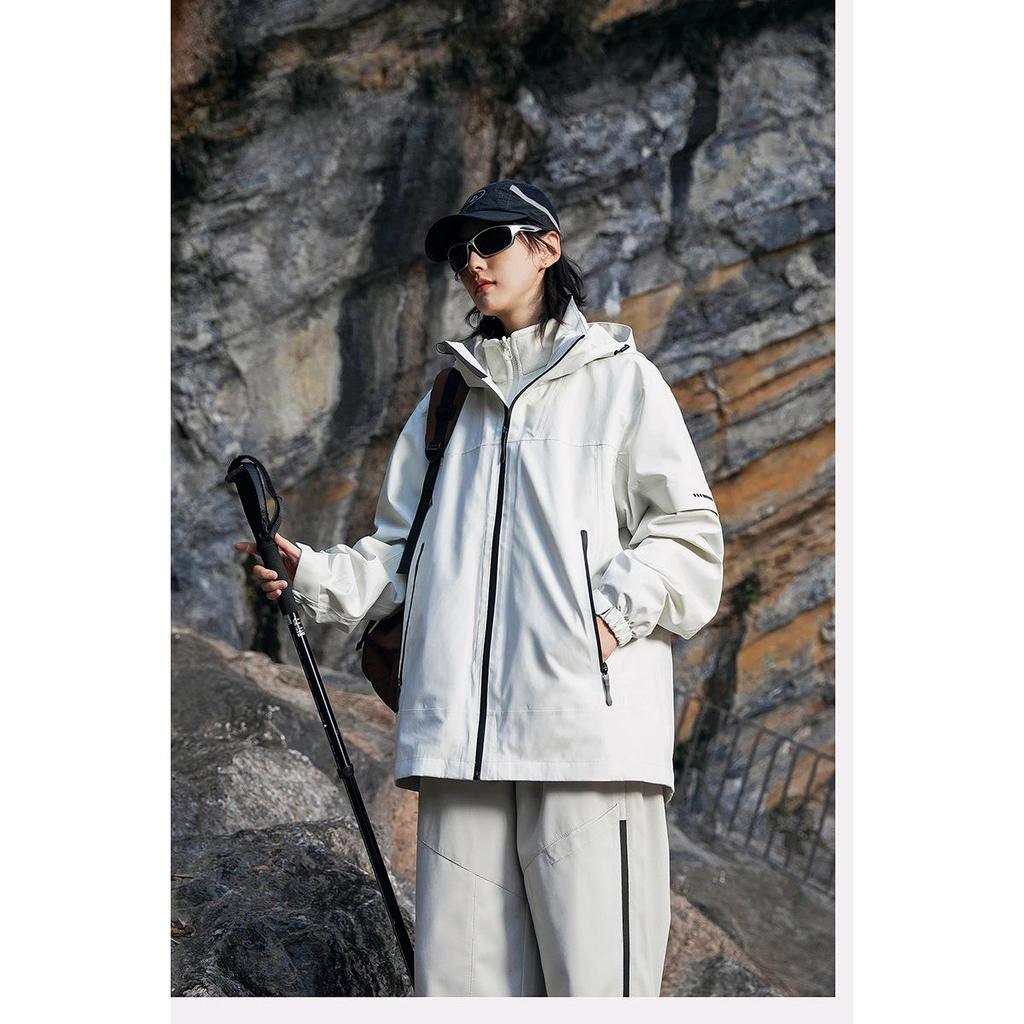 Men's Windproof Three-in-One Fleece Ski Jacket - Wear-Resistant, Heat-Sealed Winter Outerwear