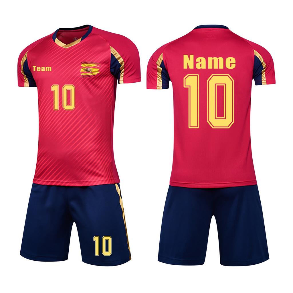 Men's Soccer Jersey Set Quick-Dry Sportswear with Shorts for Training and Matches, Sizes S-XXL