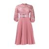 2024 European American Style Women Sexy Lace Pleated Hollow Dress