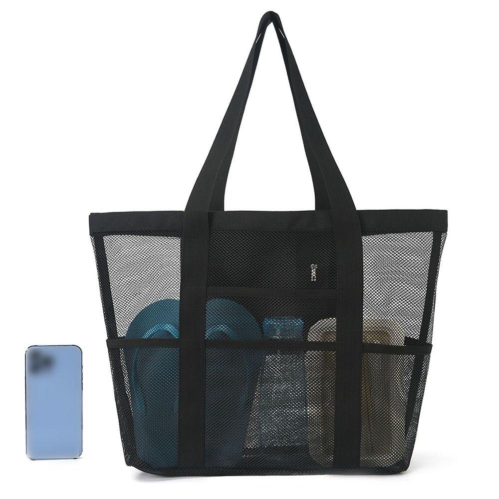 Atmungsaktive Netz-Duschtasche Großes Fassungsvermögen Faltbar Sandspielzeug-Sammler Schnelltrocknend Tragbare Strand-Aufbewahrungstasche Outdoor