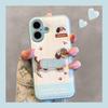 Applicable To Apple 16 Mobile Phone Case Iphone15promax Leather Pattern Down Jacket 13 Embroidery Dog Patch 14 Cute