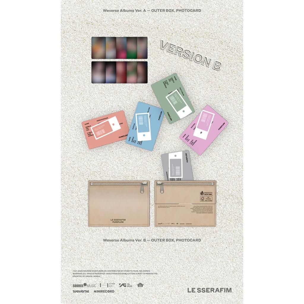 LE SSERAFIM - 2nd Studio Album 'PUREFLOW' pt.1 [Weverse Albums ver.][2-Version Set]
