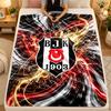Flannel BlanketBeşiktaş FC Warm Soft Throw Blanket for Indoor Sofa Bed Living Room Use