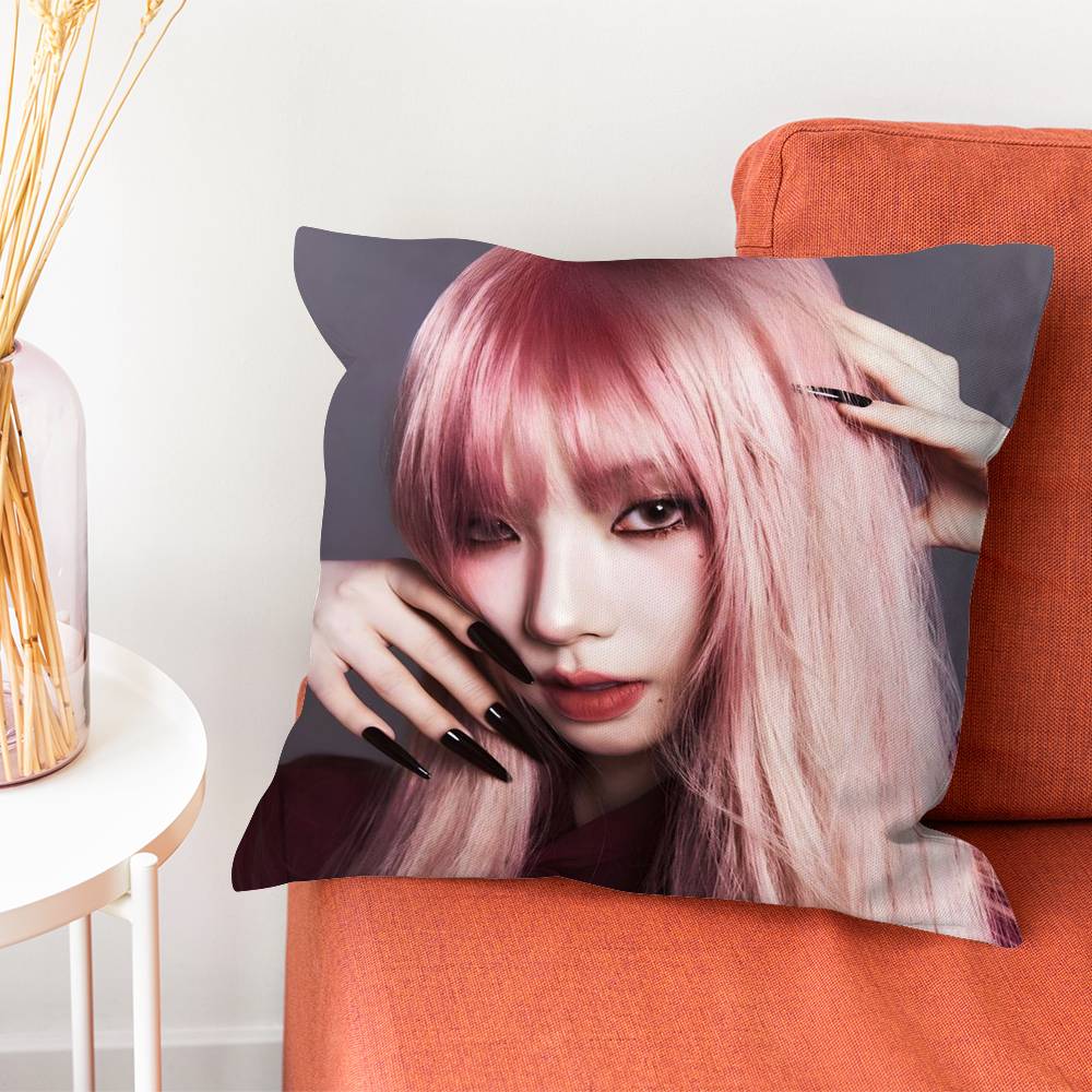 KKarina AAespaes Pillow Case Plush Fabric Soft Pillowcase Double Sided Print Cushion Cover Household Gifts