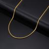 Prjewel 2mm Stainless Steel Box Chain Chokers For Men Boy Gold Plated Metal Ks Short Neck Collar Necklaces Father's Day Gift
