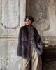 Women's Medium To Long Faux Fur Jacket Women's Collar Warm Fur Coat Brown 2025 New Collection