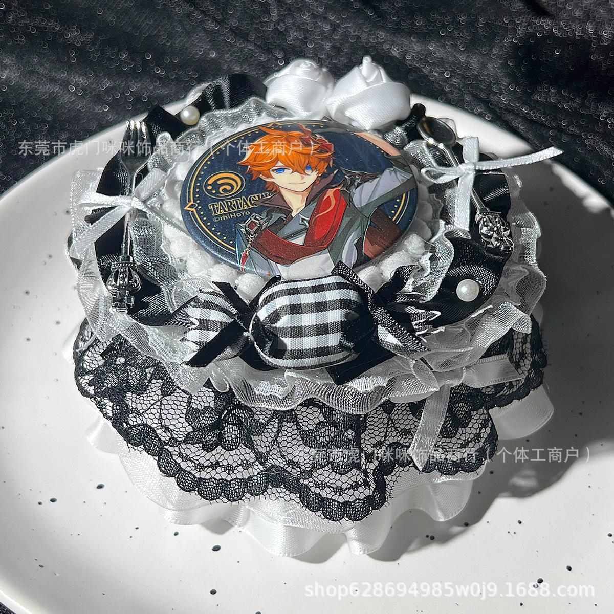 

Original handmade cake lace bar to Gu Mei birthday array to holiday commemorative gift cos tabletop ornament