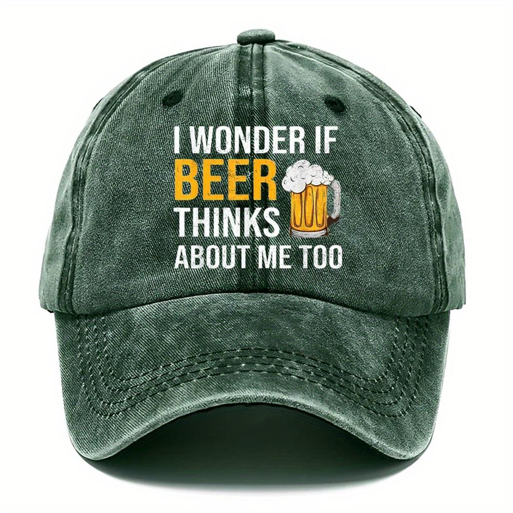 Beerstyle Washed Cap Fishing Baseball Cap Dad Hat Washed Cap Adjustable Style Baseball Cap Suitable for Workouts Runnin 1pc