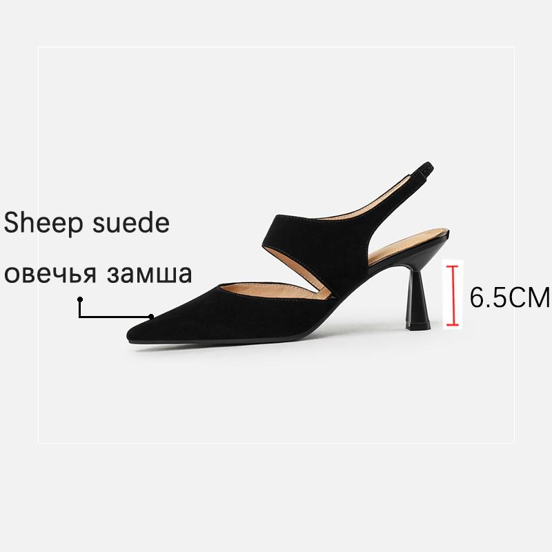 Fashion 2025 New Spring Suede Leather Women Shoes Retro Stilettos Women Pumps Pointed Toe Heels Shoes Women Zapatos De Mujer Heels Women