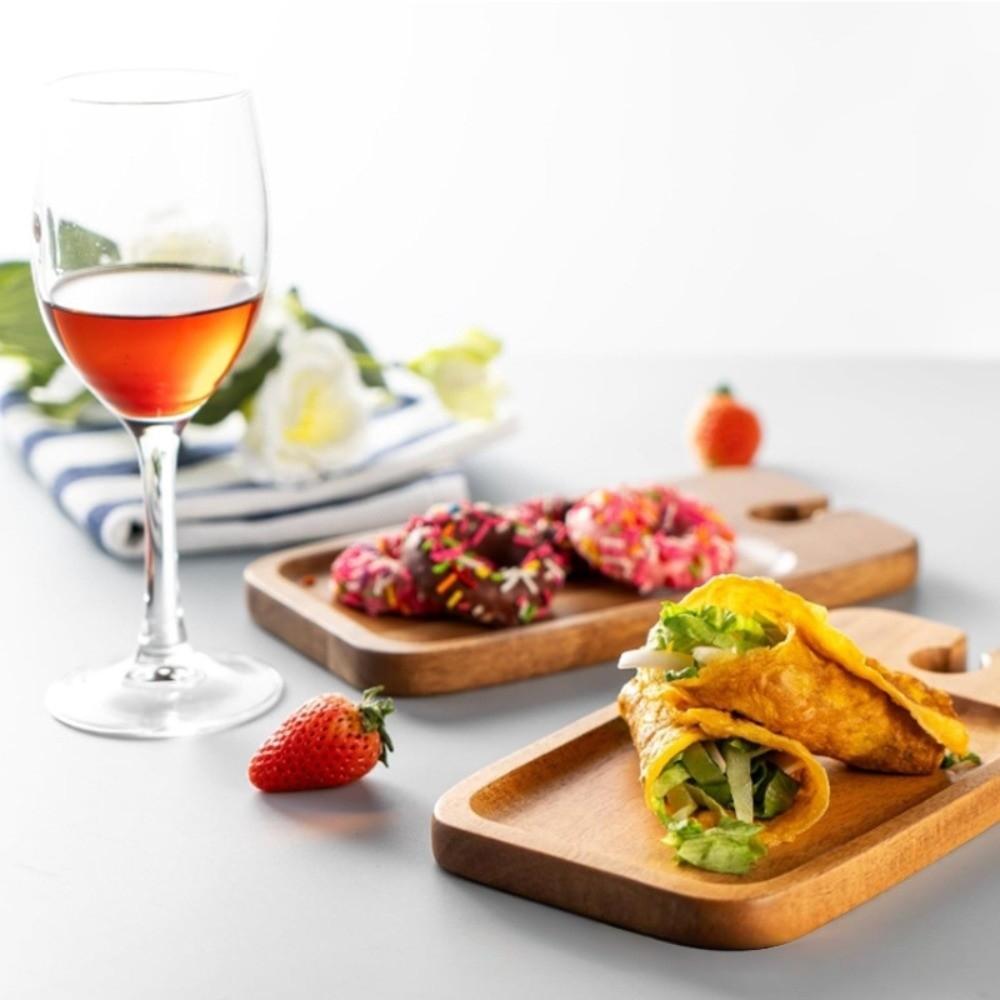2pcs Wooden Appetizer Plates with Wine Glass Holder Holder Design Cheese Board  Social Gathering