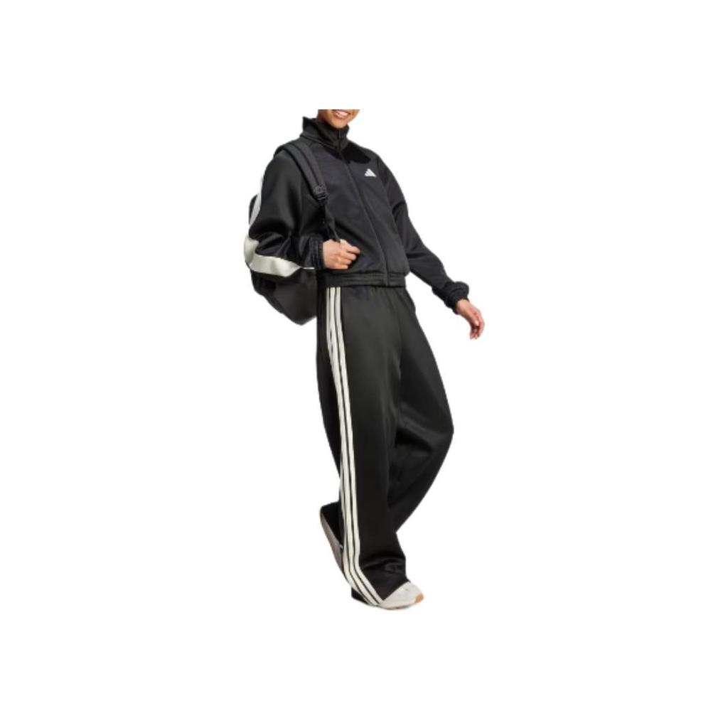 Adidas Striped Loose Mid-Rise Casual Pants Women bottoms JL6995