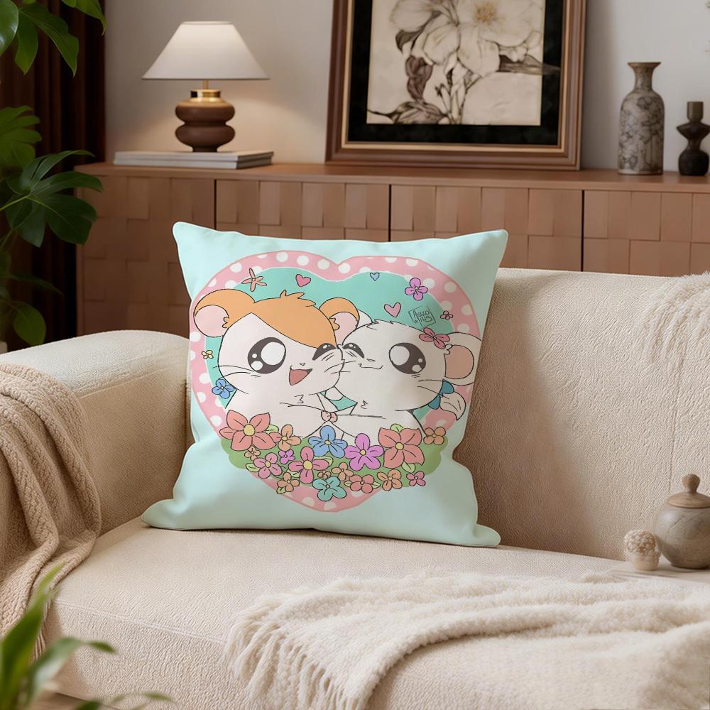 Kids Hamtaro Cushion Cover Cushion Cover Set 4Pcs 50X50 45X45 40X40 Pillowcase Decorative Sofa Home Decor
