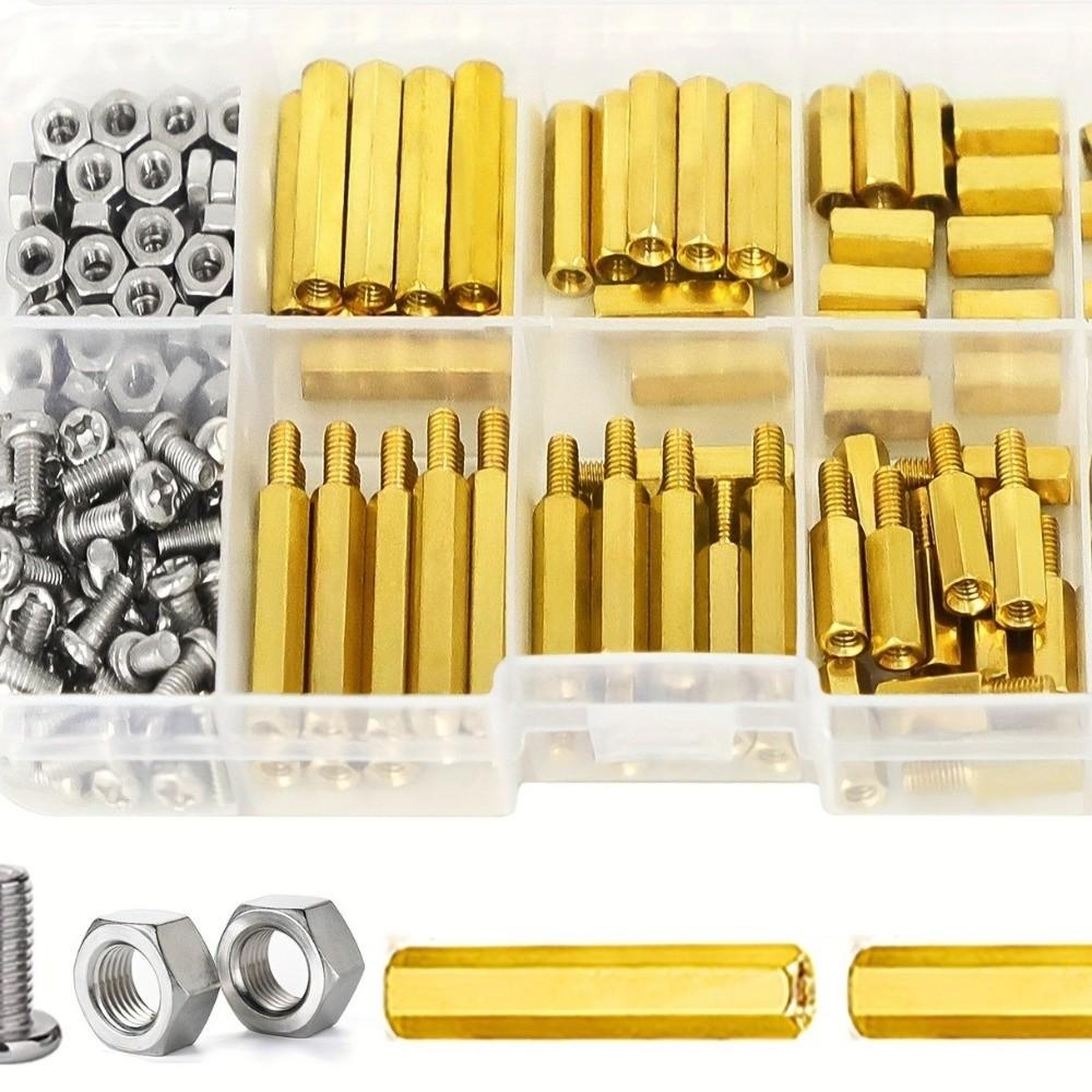 176pcs Hex Male-Female Motherboard Standoffs Brass Brass Standoff Spacer  PCB Circuit Board