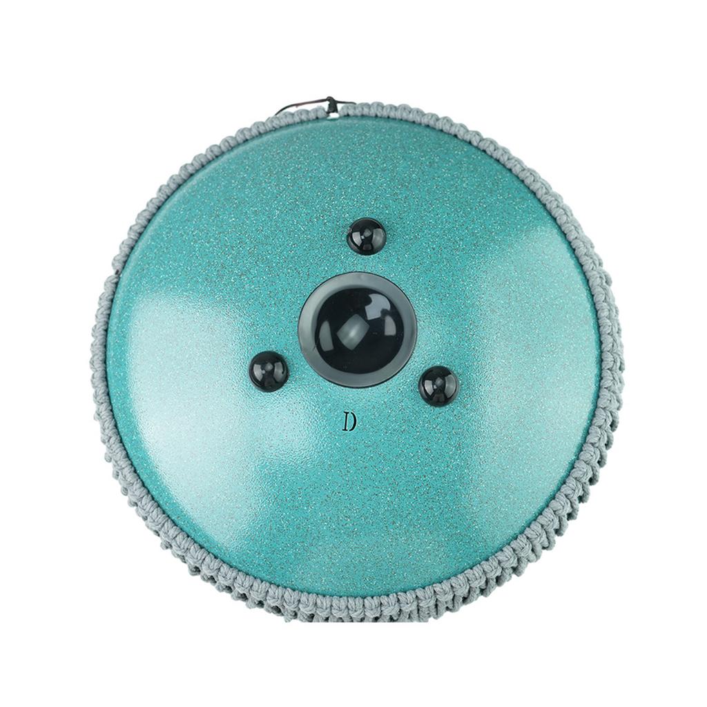 Steel Tongue Drum 13 Inch 15 Notes D Key Percussion Instrument Portable Balmy Drum with Drum Mallets for Meditation