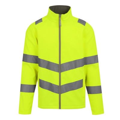 Mens Pro Contract Ablaze Hi-Vis 2 Layer Soft Shell Jacket