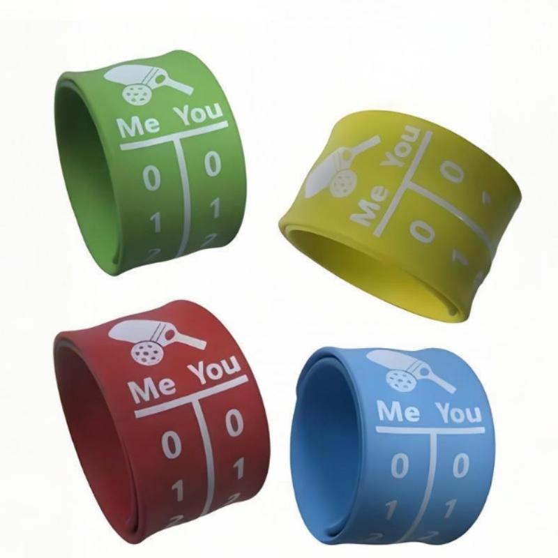 

4 шт. Наручные повязки для подсчета очков в пиклболе, дизайн для быстрого подсчета, регулируемый захват, совместимы с пиклболом, настольным теннисом 4pcs