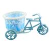 Tricycle Flower Basket Imitation Rattan Woven Decorative Candy Serving Basket Tricycle Planter Flower Holder for Floral Arrangement Party