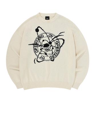 Opeunyadeu(Owai) Planitary Orbit Logo Knit - Ivory