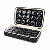 Portable Rock Collector Zipper Bag Round Visual Display Storage Pouch for Colorful Gems Jewelry Travel Organizer