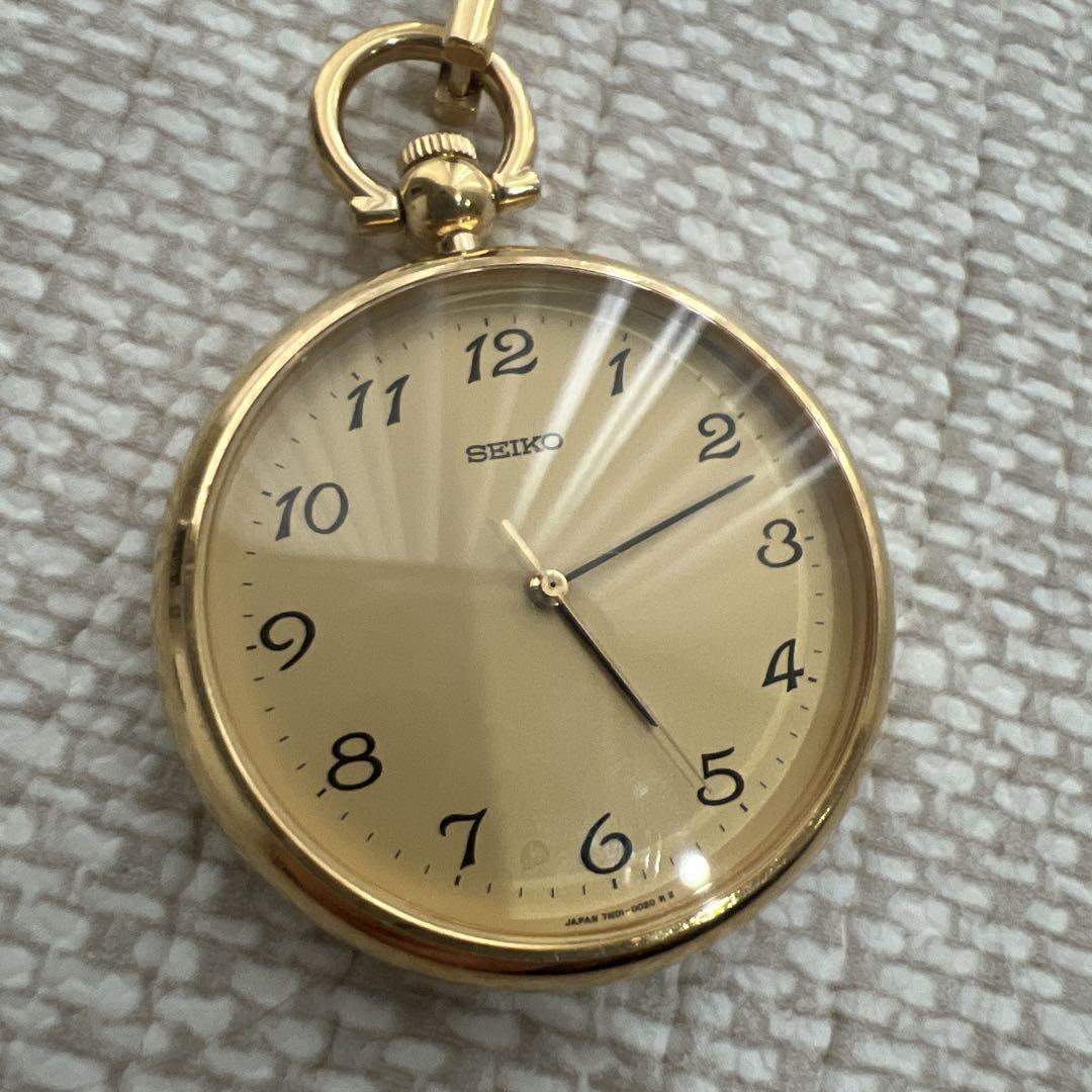 

[Б/У] Золотые карманные часы SEIKO