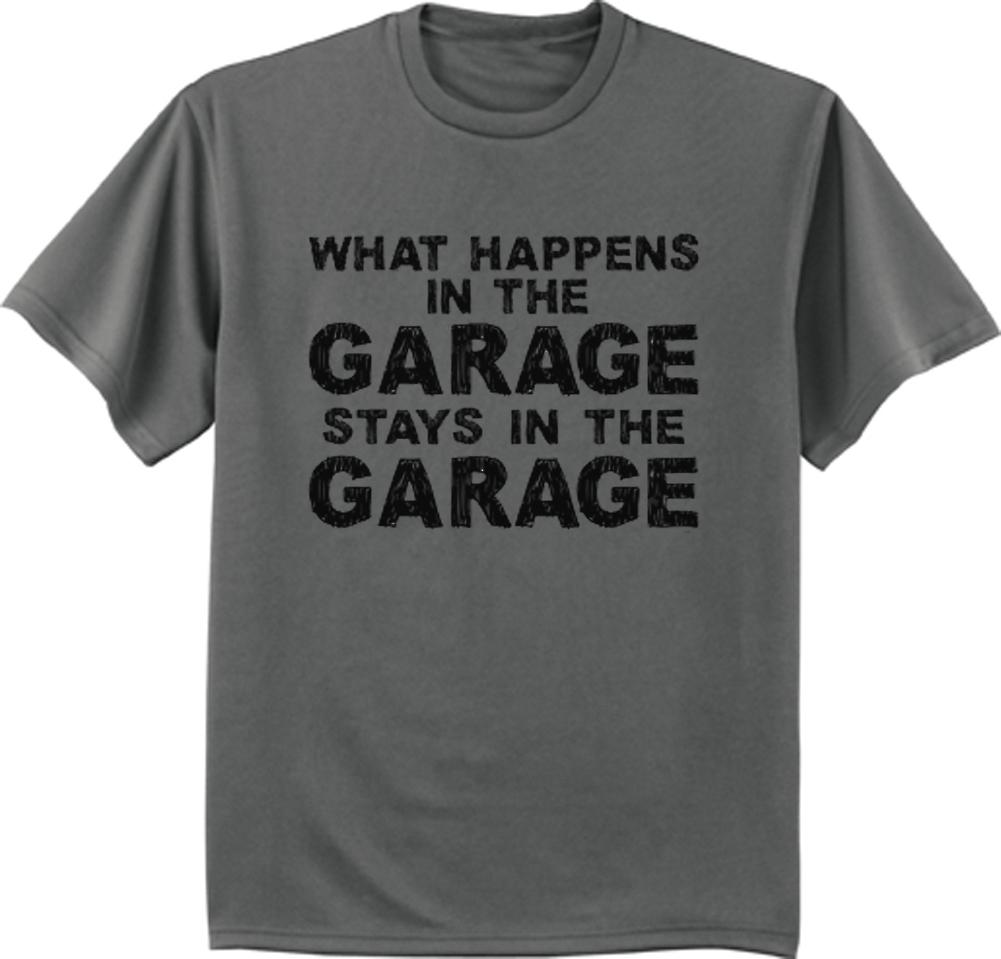 Funny garage shirt fathers day for dad men s t-shirt biker mechanic saying M