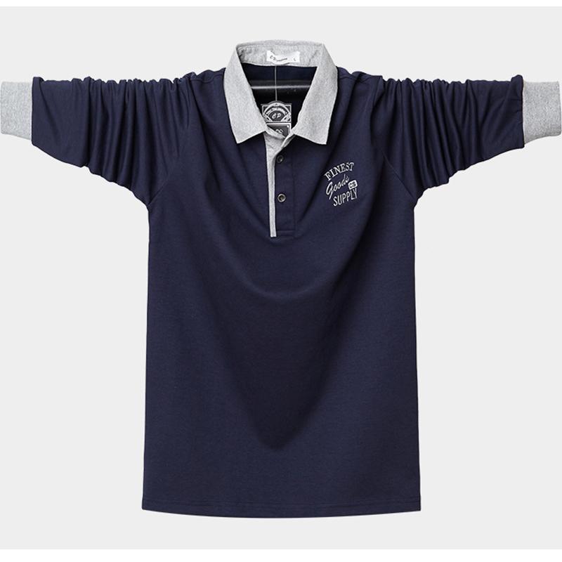 2026 Long Polo Shirt Mens Stand Collar Polo Shirts Embroidery Casual Cotton 6XL Full Tops POLO Shirt