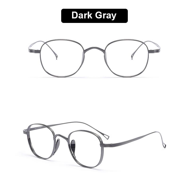 

Очки в стиле ретро в японском стиле из чистого титана ручной работы, реплика бренда класса люкс для женщин и мужчин, фотохромные очки NO Lens темно-серого