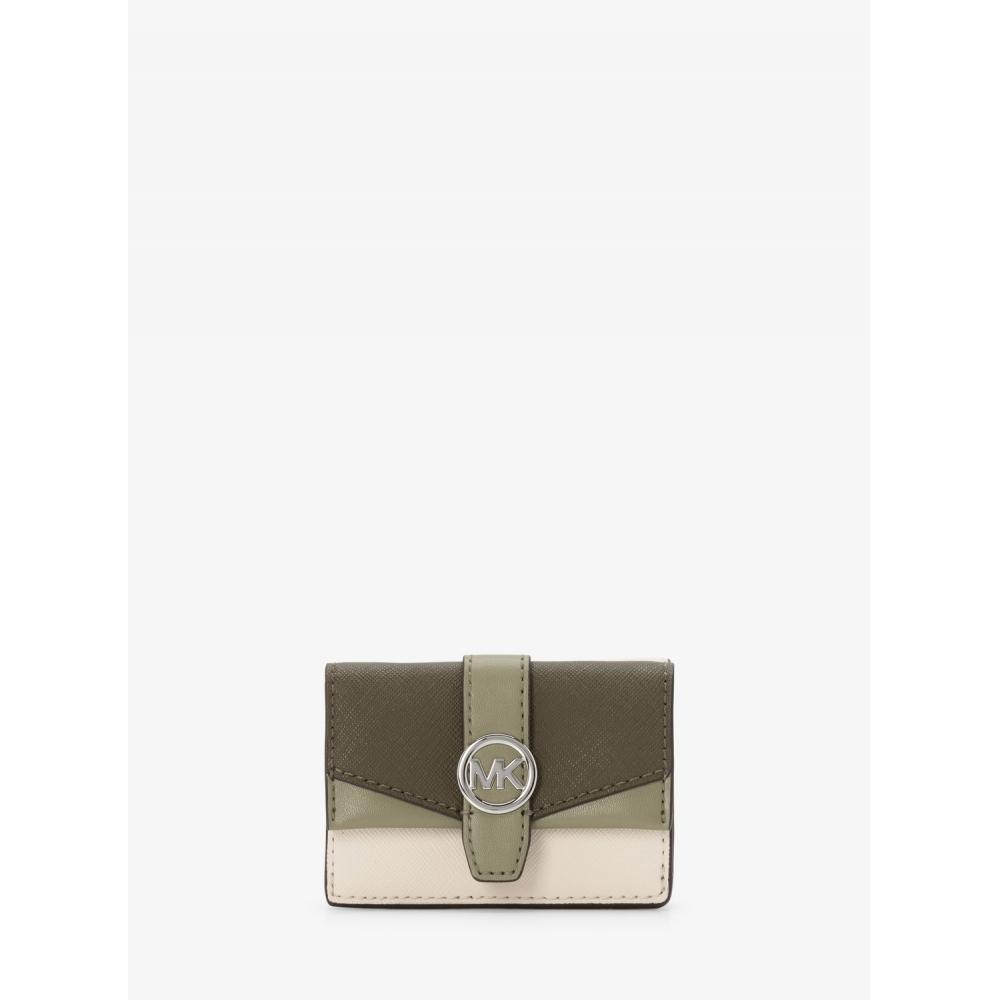 Michael Kors Greenwich Flap Trifold Extra Small 35f5sgrd0t317 Olive Multi