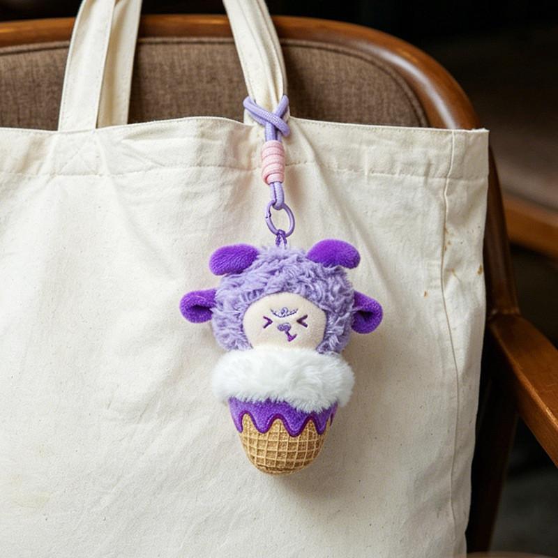 Plush Sheep Keychain With Car Accessory For Kids And Teens