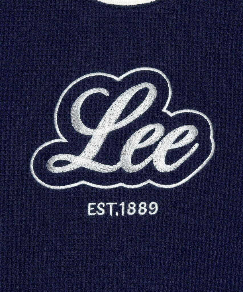 LEE Women'S Waffle Short Sleeve Sweatshirt Navy