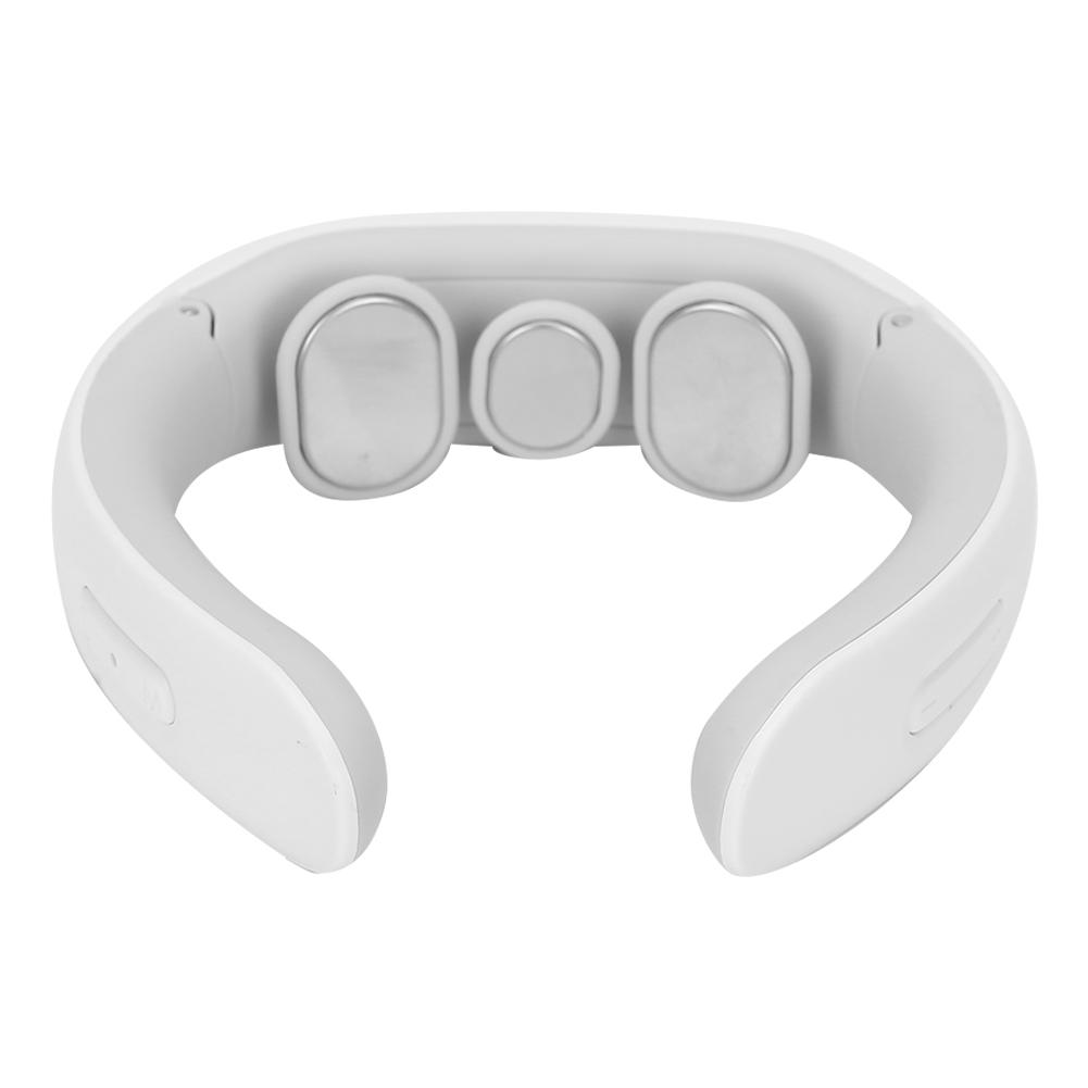 Electric Neck Massager Pain Relief Back Cervical Massager Relaxation Health‑Care Tool(White )