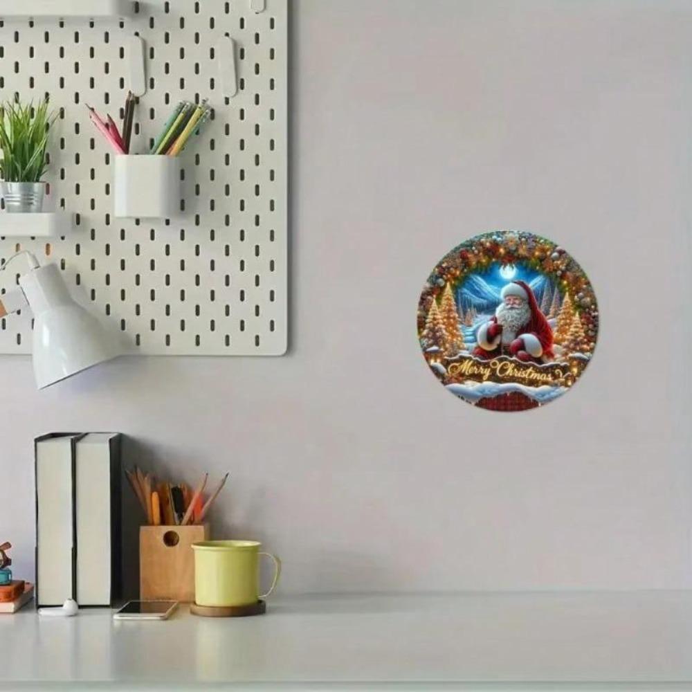 Vintage Metall Blechschild Weihnachtsmann Wandkunst Heimküchen Dekoration Rustikales Bauernhaus Geschenk