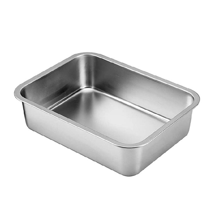 

Stainless Steel Litter Box Cats Smooth Surface Easy to Clean Rust Proof 1