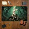 Gothic Cute Dark Fantasy Rabbit Mouse Pad Playmat 24"X14" MTG TCG Office Desk Mat for Work Game PC Laptop Rug Carpet MousePad