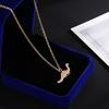 Korean Style Cute Dinosaur Dangle Necklace Women Alloy Pendant Adjustable Chain Wedding Girl Jewelry