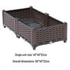 Outdoor Rattan Style 5-Link Plastic Raised Garden Bed