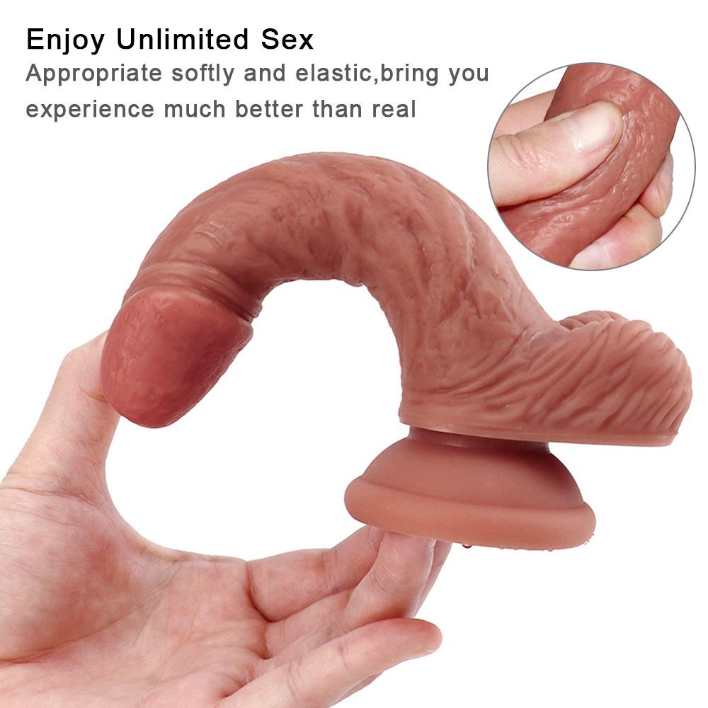 Realistic Soft Silicone Dildo Adult Sex Toy Suitable for Both Men and Women