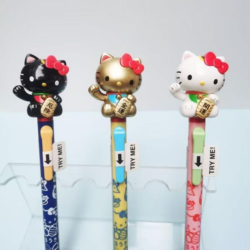  Press Neutral Pen  Family Student Press Neutral Pen Set Student Stationery Gift Cartoon Kitty Neutral Pen