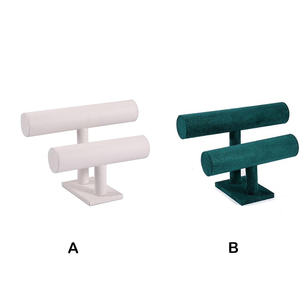 Jewelry Display Stand Double-layer Organizer Showcase Rack Practical Holder Large Space Accessories Shop Store