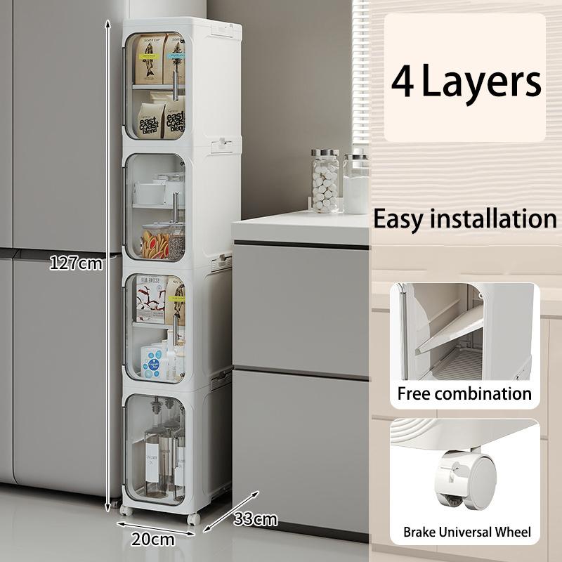 Toilet Storage Cabinets, Bathroom Cabinets, Kitchen Shelves, Foliding Storage Cabinet 1/2/3/4/5 Layers