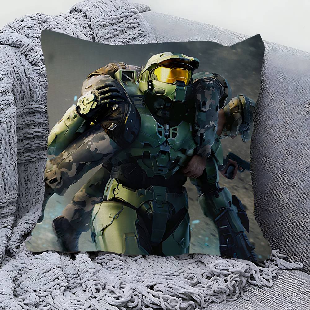 SCI-FI H-HALOS FPS GAME Personalized Pillow Dust Cover Bedroom Kids Party Decoration Pillowcase Birthday Children Gift