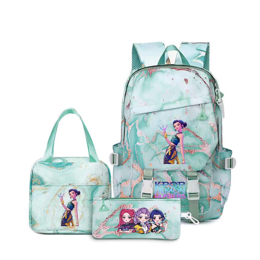 School Season Three-Piece Backpack Wind Academy Style High School Students Schoolbag Lightweight Backpack