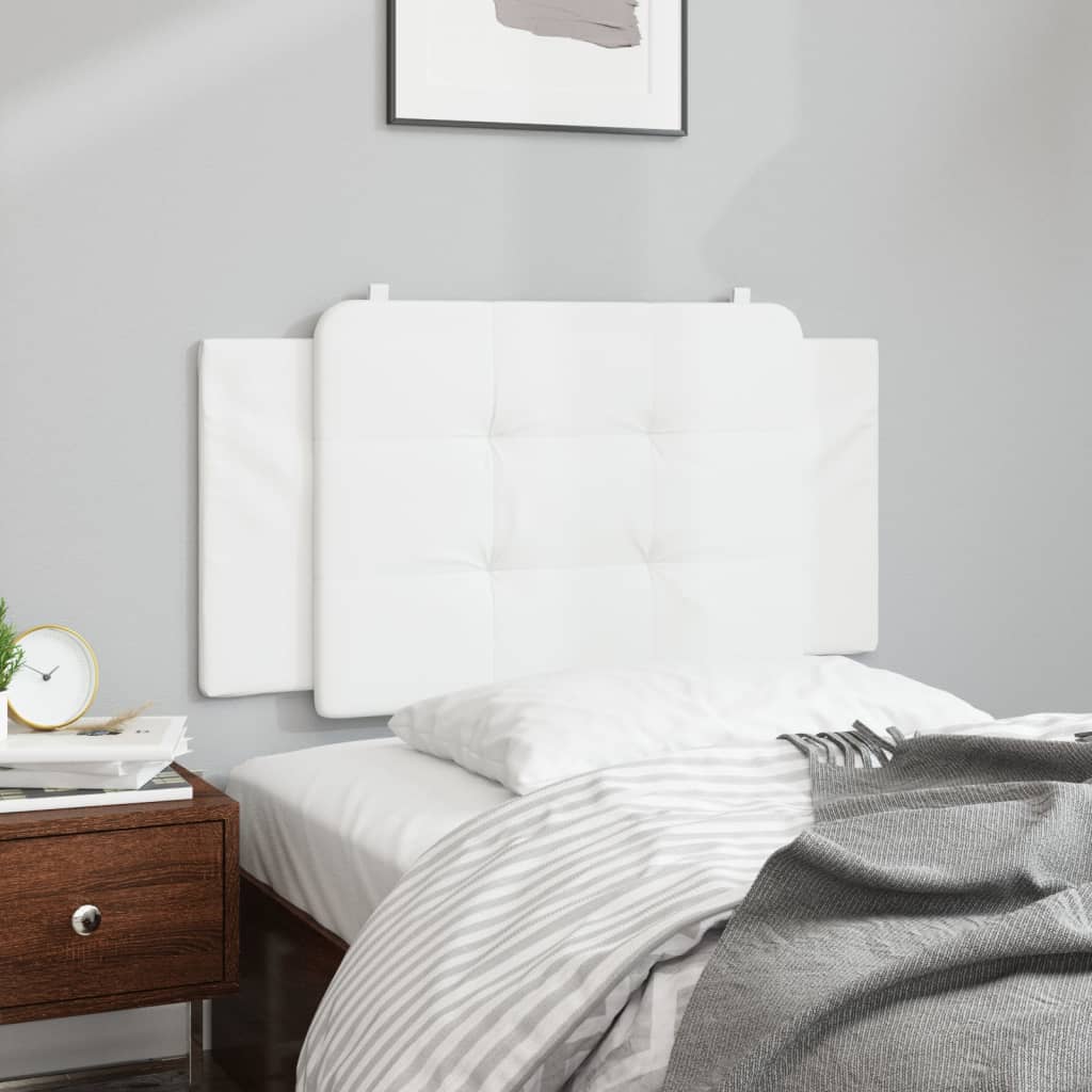 Vidaxl Headboard Pillow, White, 100 Cm, Faux Leather