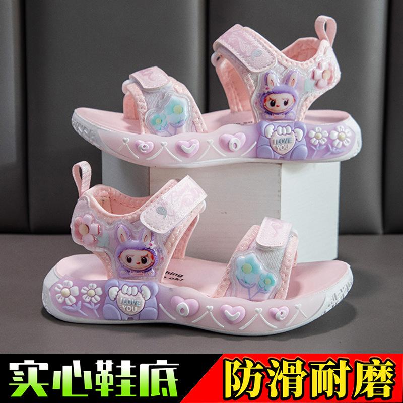 

Summer new cartoon girl princess shoes non-slip soft-soled baby sports sandals Size 26/shoe inner length is about 16.3cm
