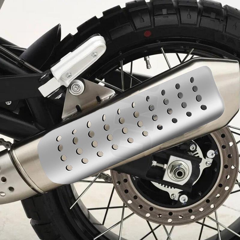 Heat Shield For Motorcycle Exhaust Muffler Pipe Heat Cover For Motorcycle Motorcycle Replacement Exhaust Heat Shield With 2