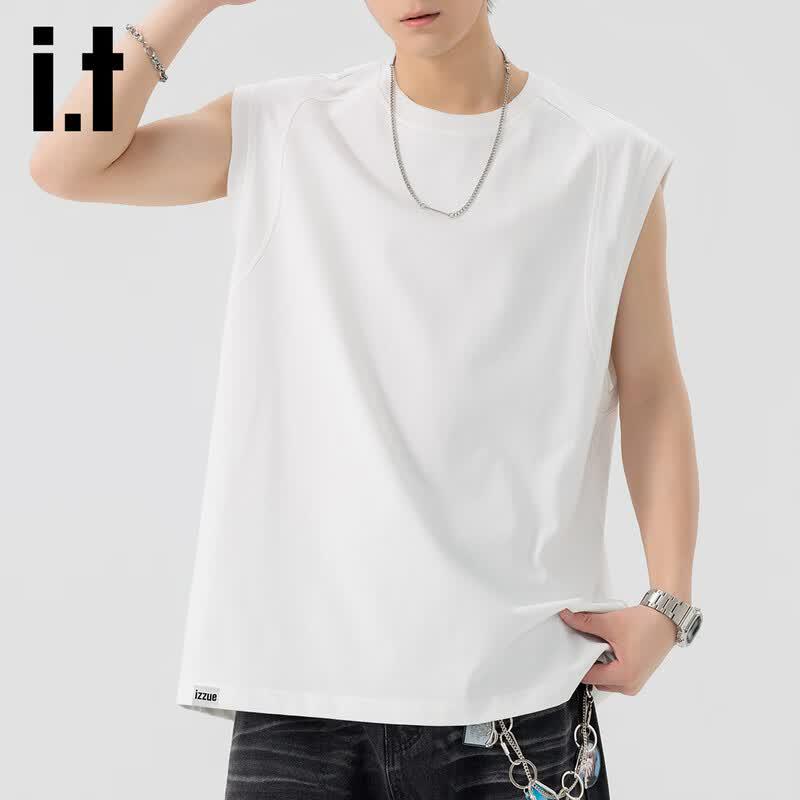 Men s Casual Round Neck Sleeveless Tank Top XL