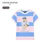 Teenie Weenie Kids Boys' Casual Stripe Print Short Sleeve Cotton T-shirt